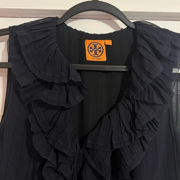TORY BURCH • RUFFLE DRESS • NAVY - Picture 3 of 3